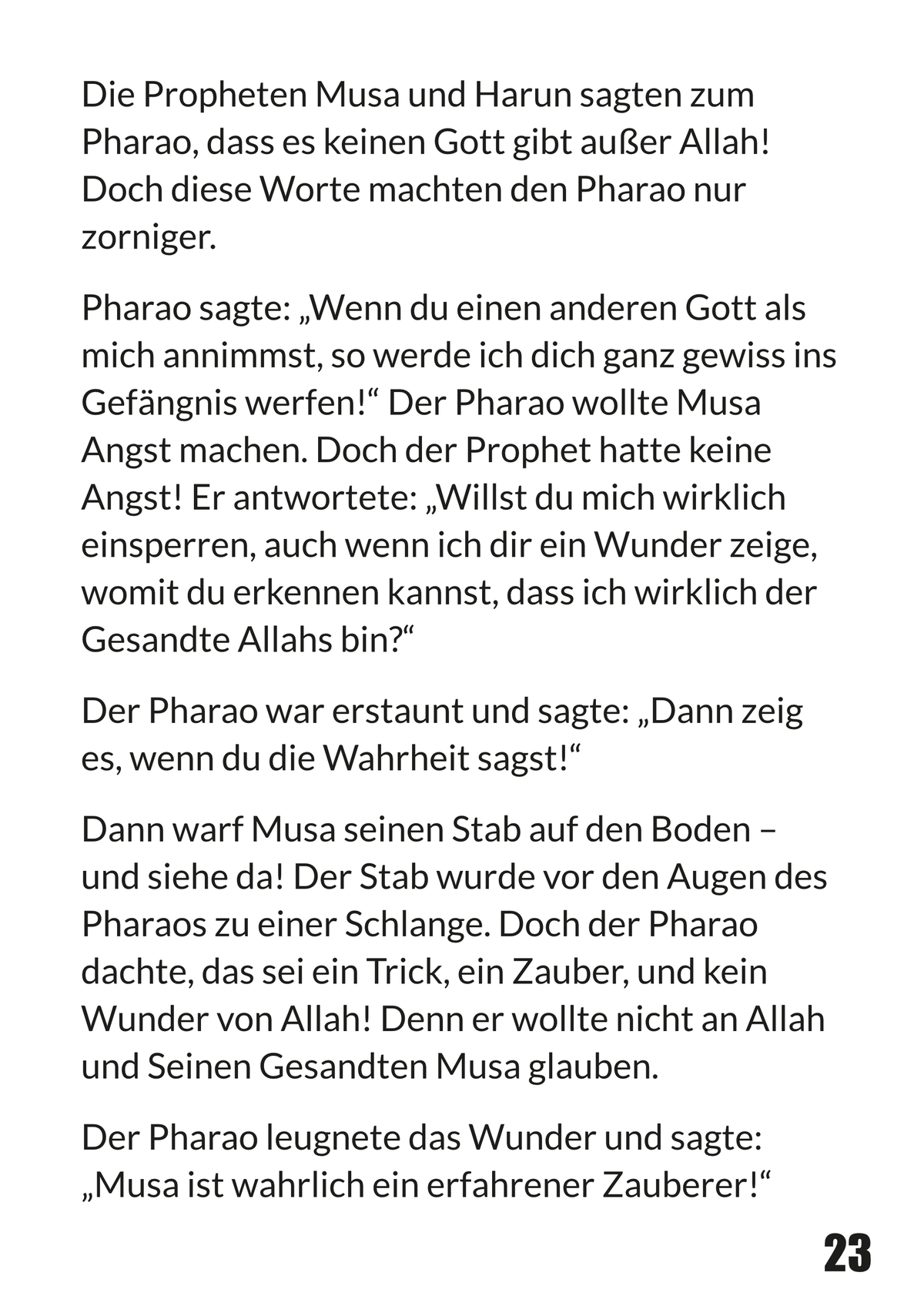 Prophet Musa Kinderbuch – Innenseite mit Illustration 4